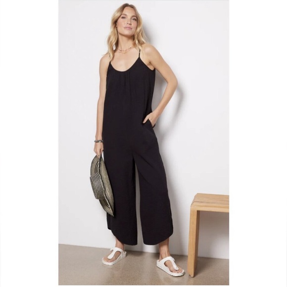 Z Supply Pants - Z SUPPLY | The Flared Wide Leg Jumpsuit in Black Jersey, Size XS